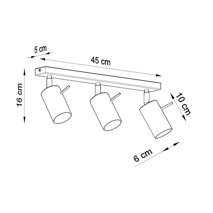 SOLLUX SL.2173 Plafón RING 3L rosa