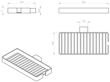 GEDY 54181300200 Jabonera Varillas Doble Lounge Cromo