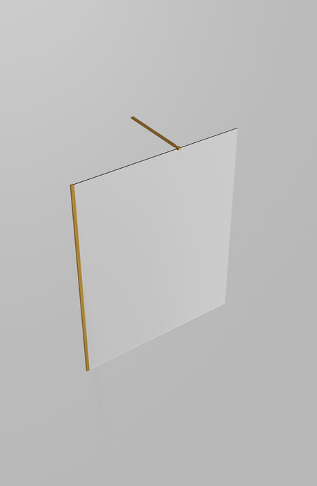 SB_X SCREEN Mampara Fijo Ducha 6 MM Oro Cepillado Transparente