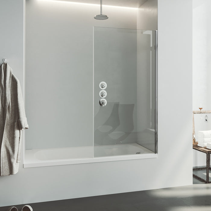 BATHME BASIC-85 Mampara Bañera Cromo Transparente