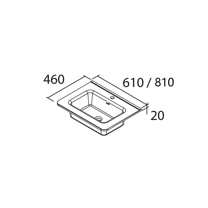 SALGAR UNIIQ Encimera Porcelana Blanco Mate