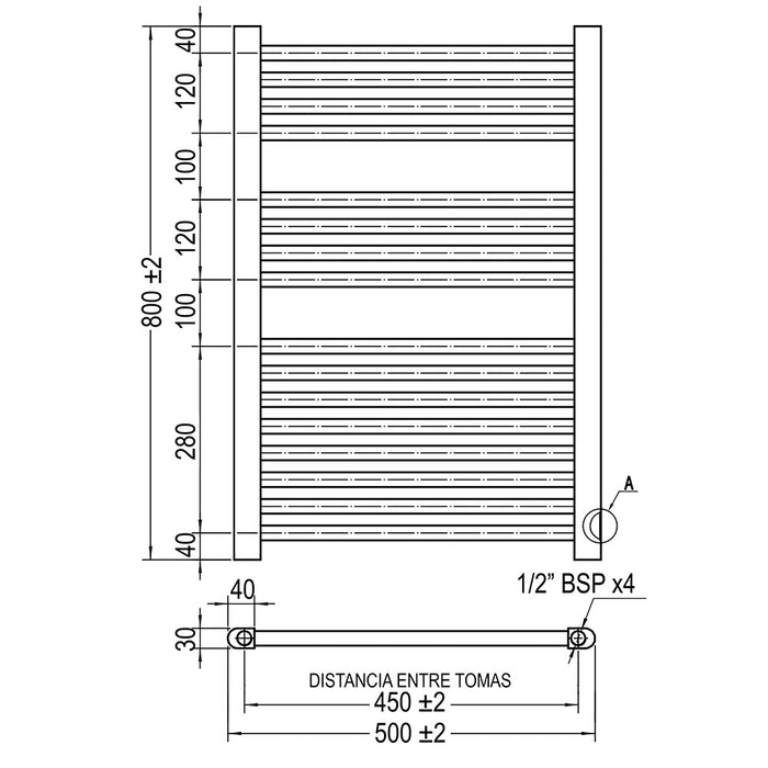 LLAVISAN L307964 Radiador Secatoallas Electrico Negro 800 Wies