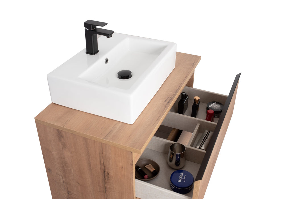 BATHME MADISON SQUARE Complete Set Bathroom Furniture Oak Ostippo Countertop