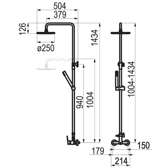 PRESTO 71150300 Ingo plus columna ducha mezcladora Cromo