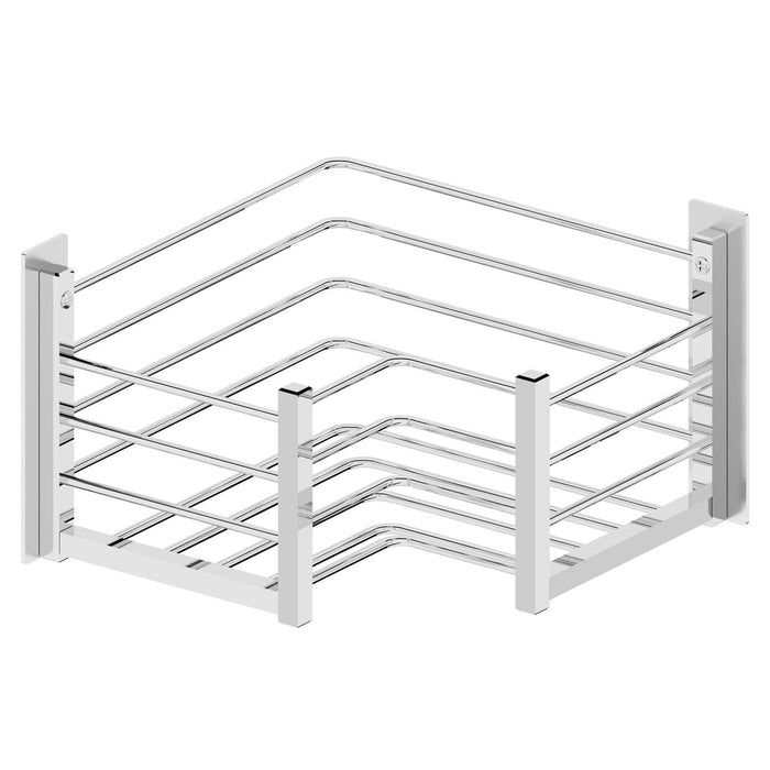 BELTRAN 4019 DELUXE Corner Soap Dish L Chrome Adhesive