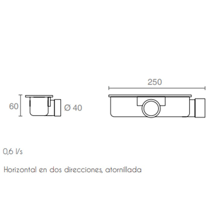 BATHME ZERO PLUS Rectangular Shower Tray Gel Coat Gray Color
