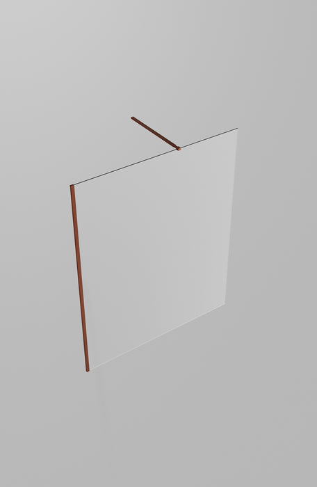 SB_X SCREEN Mampara Fijo Ducha 8 MM Oro Rosa Transparente