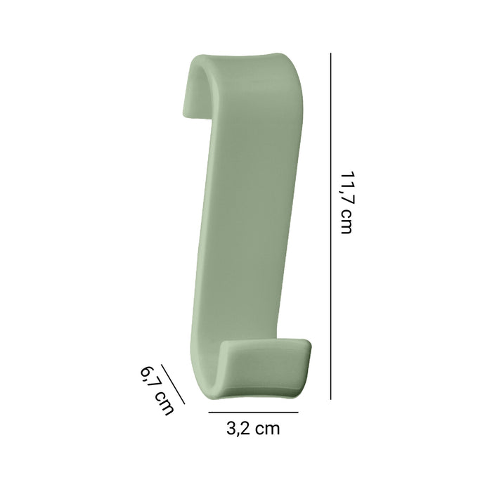 GEDY 20250700900 MERLINO Percha colgable para radiador verde mate