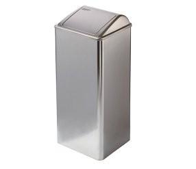 MEDICLINICS PP0080C Papelera con tapa auto-retorno Acero Brillo