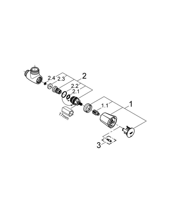 GROHE 23 924 003 EUROSMART Monomando de lavabo 1/2" tamaño S cromo