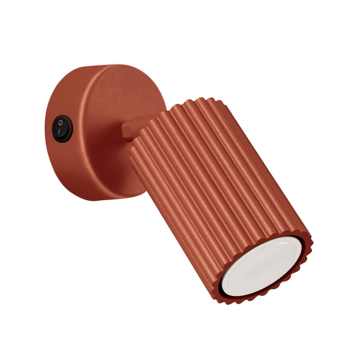 SOLLUX SL.1636 KARBON Aplique Rojo Ocre Con Interruptor