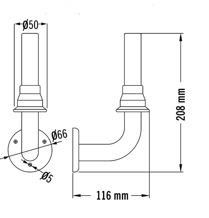 MEDICLINICS AI0968C Portarrollos de reserva Acero Brillo