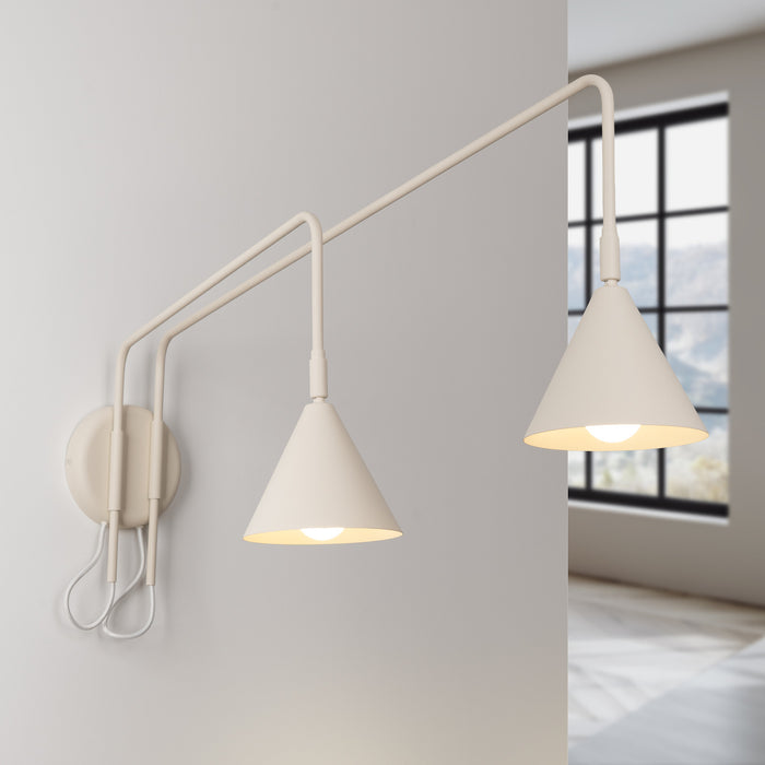 SOLLUX SL.2509 Aplique de pared NOX 2 beige con interruptor