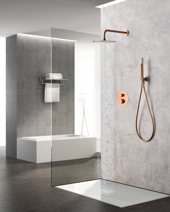 IMEX GTM039/ORC MONZA Thermostatic Built-in Shower Faucet Set Brushed Rose Gold