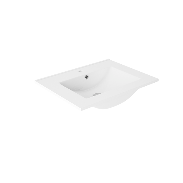 VISOBATH GRANADA Bathroom Cabinet with Wall Hung Sink 2 Drawers White Ada Matte Color Aluminum Handle