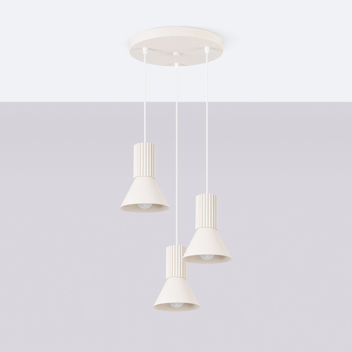 SOLLUX SL.1871 Lámpara colgante ESTRIA 3P beige beige