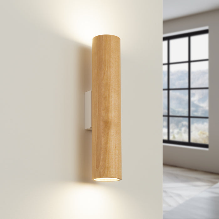 SOLLUX SL.1878 Lámpara de pared LINO madera natural/blanco