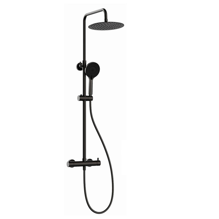 LLAVISAN L126504 OSLO Gran Ducha Monomando 2 Vías Color Negro Mate