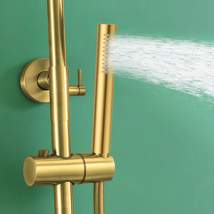 LLAVISAN L118044 Maneral Ducha Redondo 1 Pos. Oro Cepillado