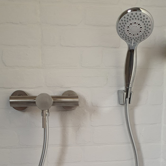 ARCOBAÑ LOPAIRP  Lote Ducha Acero  + Set Plata