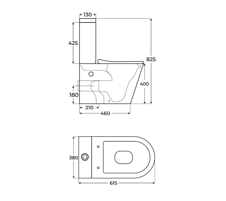 FOSSIL NATURA 03883 FRADES Inodoro Completo Rimless Beige