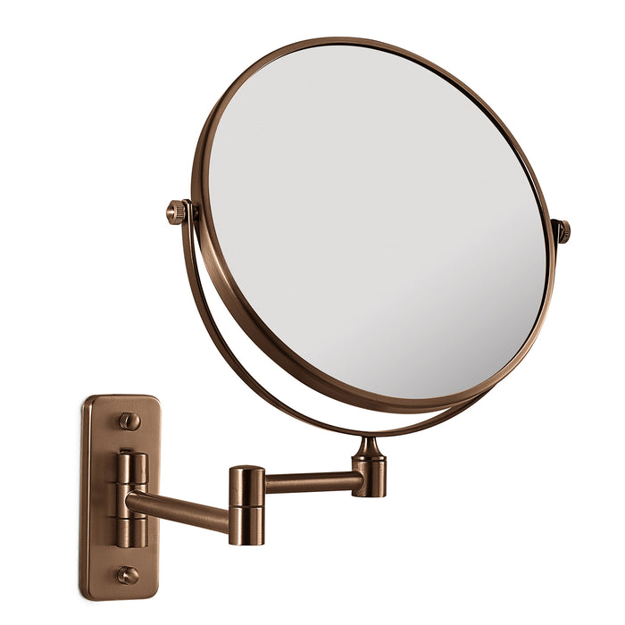 GEDY CO202482000 GAIA Espejo de aumento 3X extensible de pared oro rosa