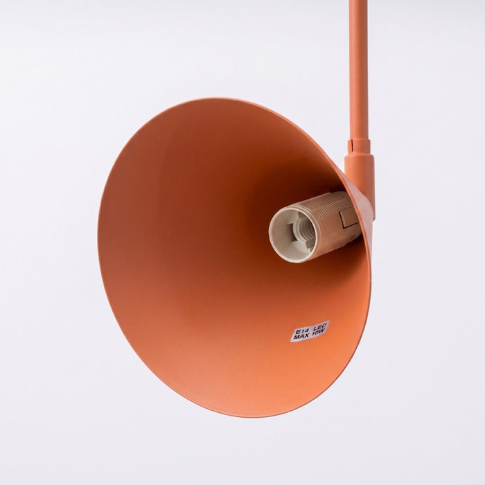 SOLLUX SL.2496 Aplique de pared NOX 1 ocre rojo con interruptor