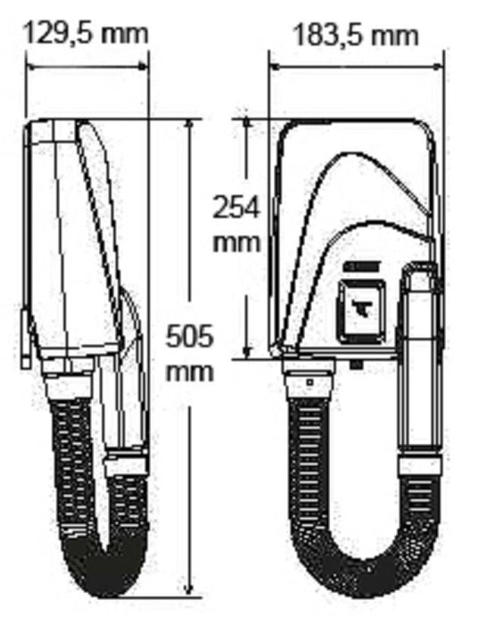 MEDICLINICS SC0088 White Hair Dryer