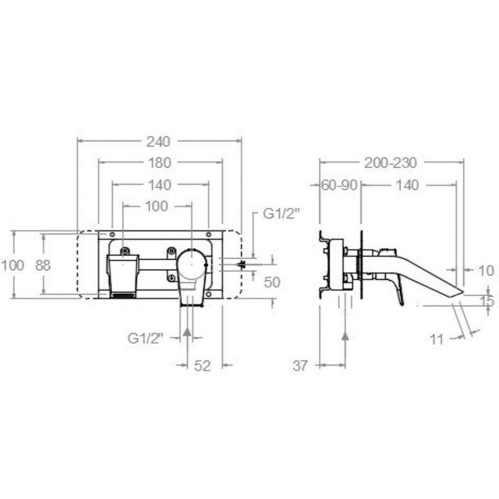 RAMON SOLER 212001NC URBAN CHIC Single-lever built-in Sink tap in brushed nickel colour