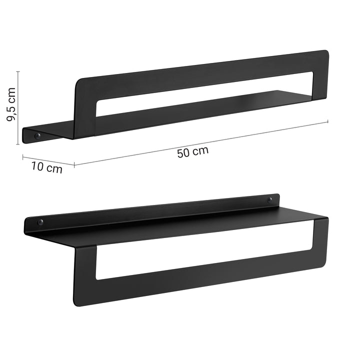 GEDY 20191450000 CLEO Estante toallero 50 cm negro mate