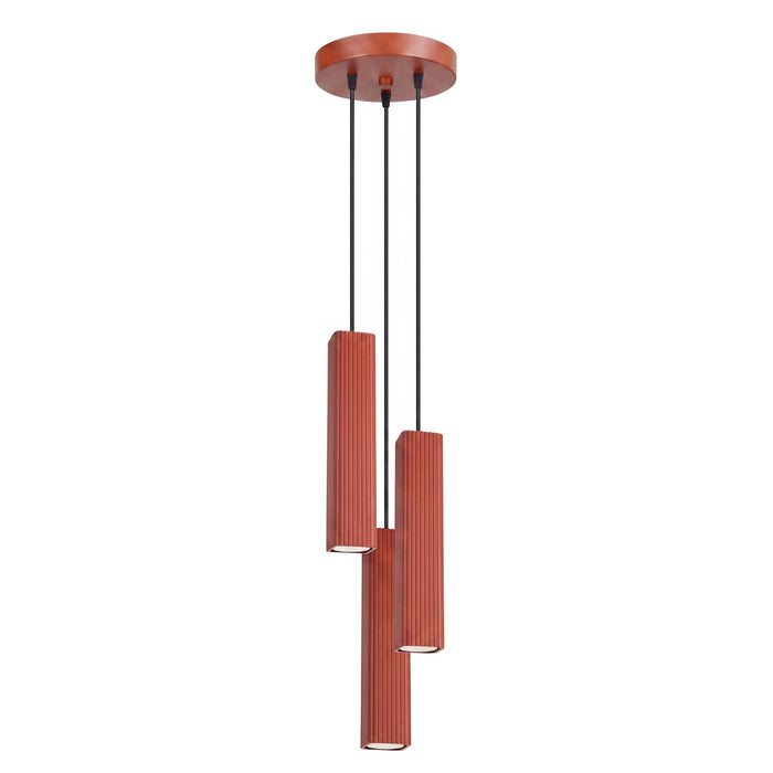 SOLLUX SL.3199 Lámpara Colgante Rayo 3P Ocre Rojo