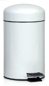 ANDREA HOUSE BA13015 Metal Trash Can 3 Liters White
