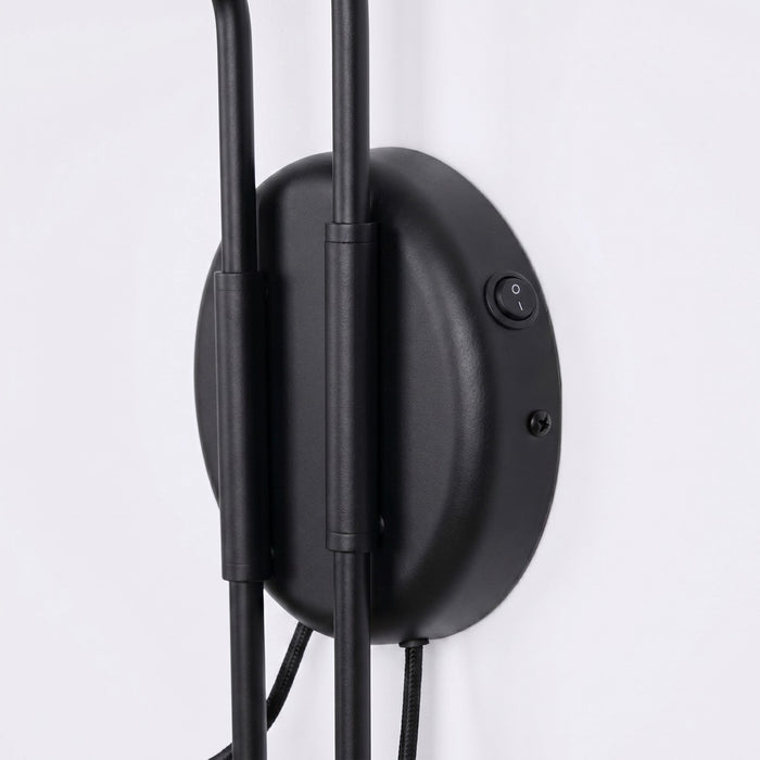 SOLLUX SL.2507 Aplique de pared NOX 2 negro con interruptor