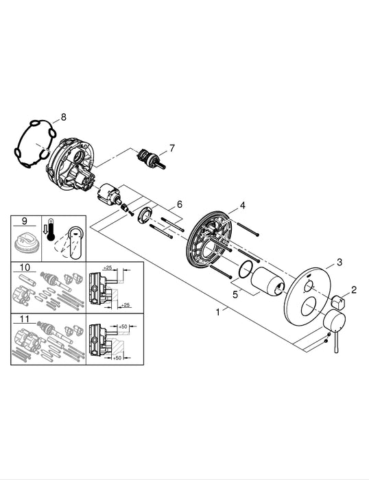 GROHE 24 170 DA1 ESSENCE Monomando de lavabo 1/2" tamaño XL cobre brillo