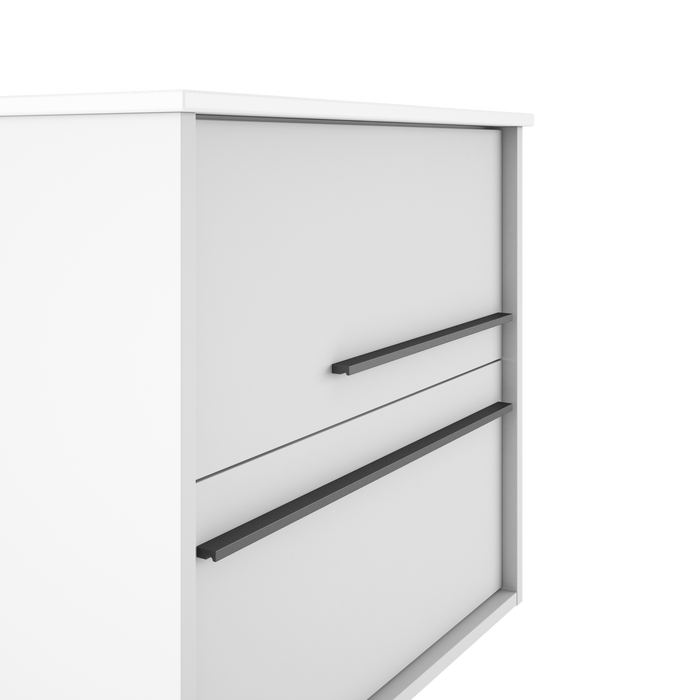 VISOBATH AQUA Mueble de Baño con Lavabo Color Blanco Ada Mate Tirador Grafito