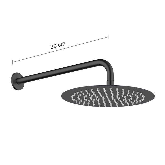 GEDY GYHP1020400 HIGH PRO STAR 04 Kit de ducha redondo 5 piezas negro mate