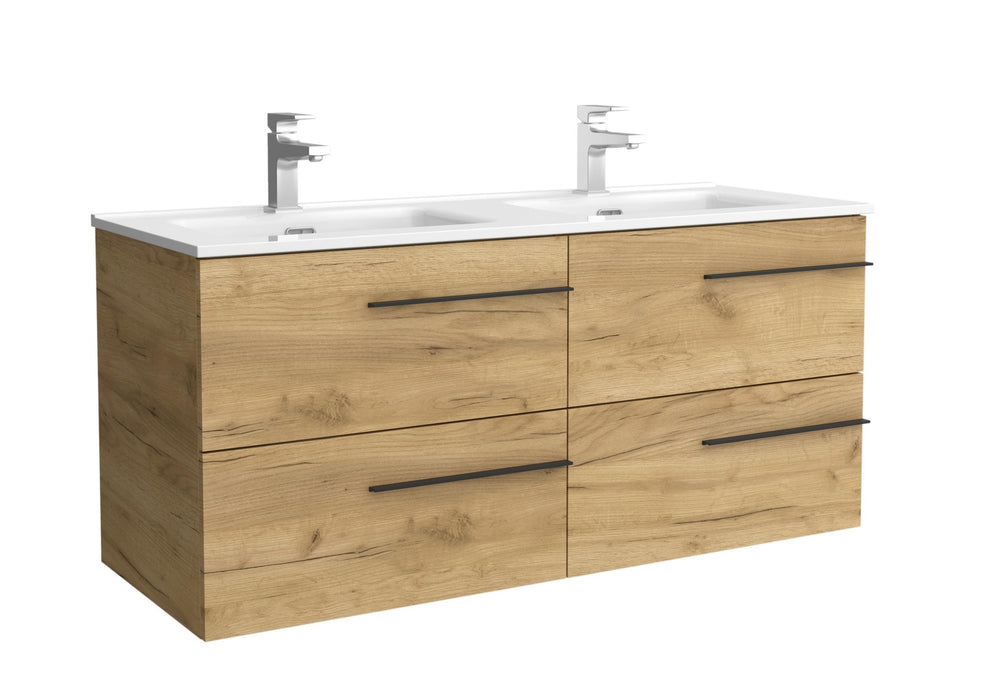 SALGAR 116083 YARA Mueble de Baño 2 pozas Porcelana 120cm Roble