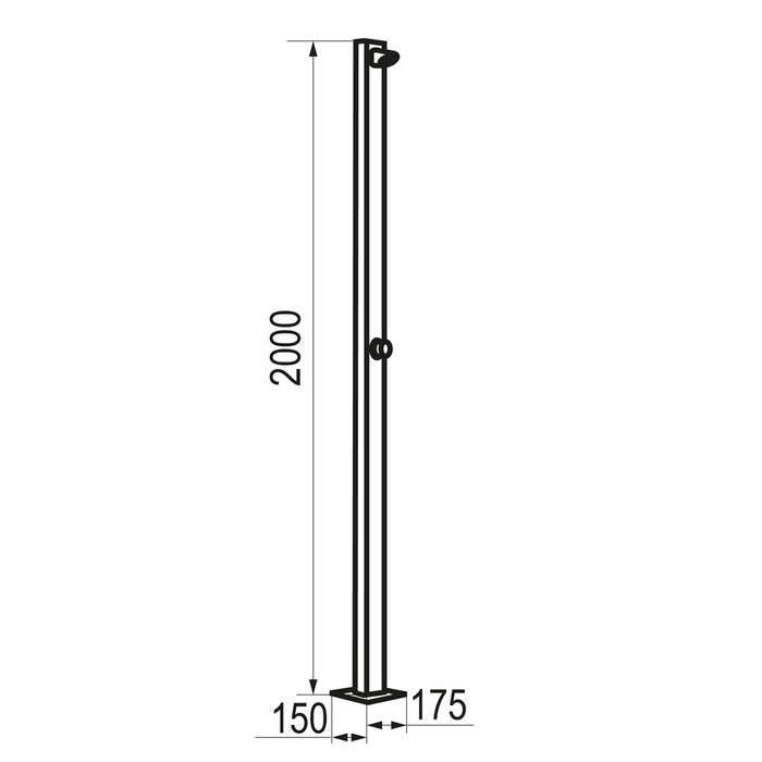 PRESTO 20007 Columna ducha jardín inox Inox