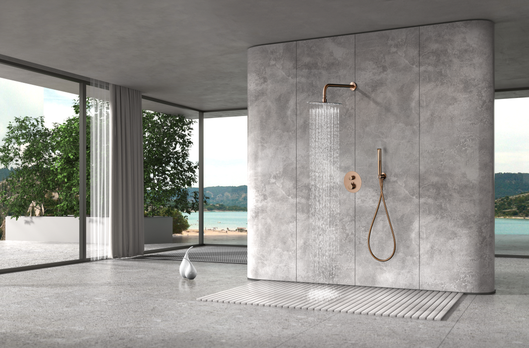 IMEX GTN047/OC NAPLES Thermostatic Built-in Shower Set Brushed Gold