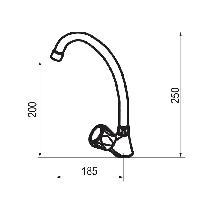 PRESTO 3831500 Elipse cocina repisa Cromo