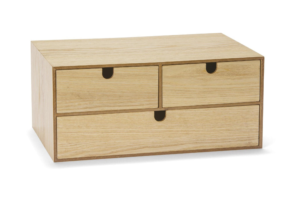 ANDREA HOUSE PA21005 Organizador Madera Sauce 3 Caja 38x25x17 CM