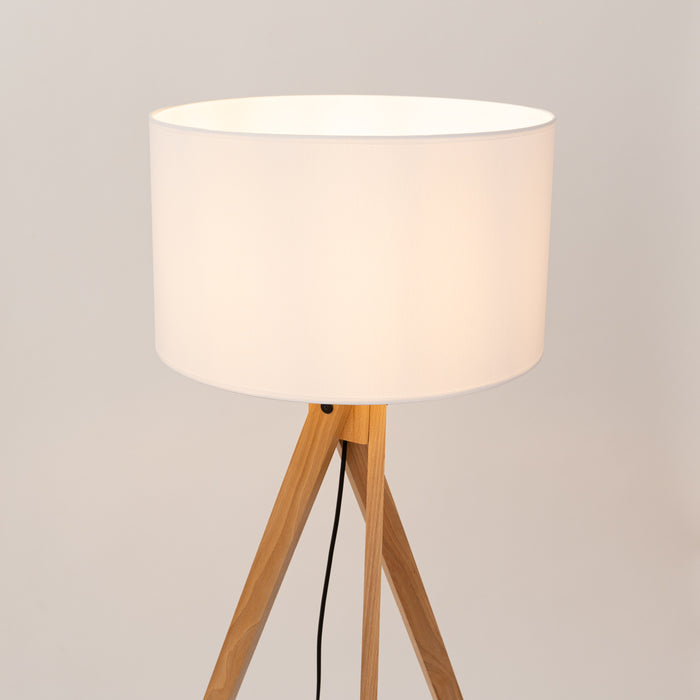 SOLLUX SL.1908 Lámpara de pie NATT blanca madera blanca/natural