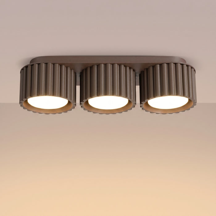SOLLUX SL.2642 Plafón AURA 3 marrón Gx53