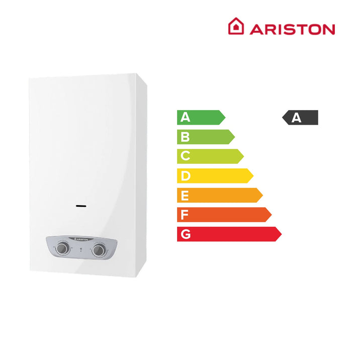ARISTON 3632413 FAST RX ONM Calentador a Gas Atmosférico Instantáneo 11 Litros/Min Gas Butano/Propano Clase Energética A