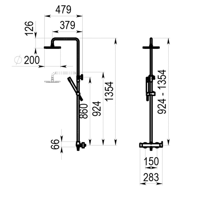 PRESTO 46550100 Aroha columna ducha mezcladora Cromo