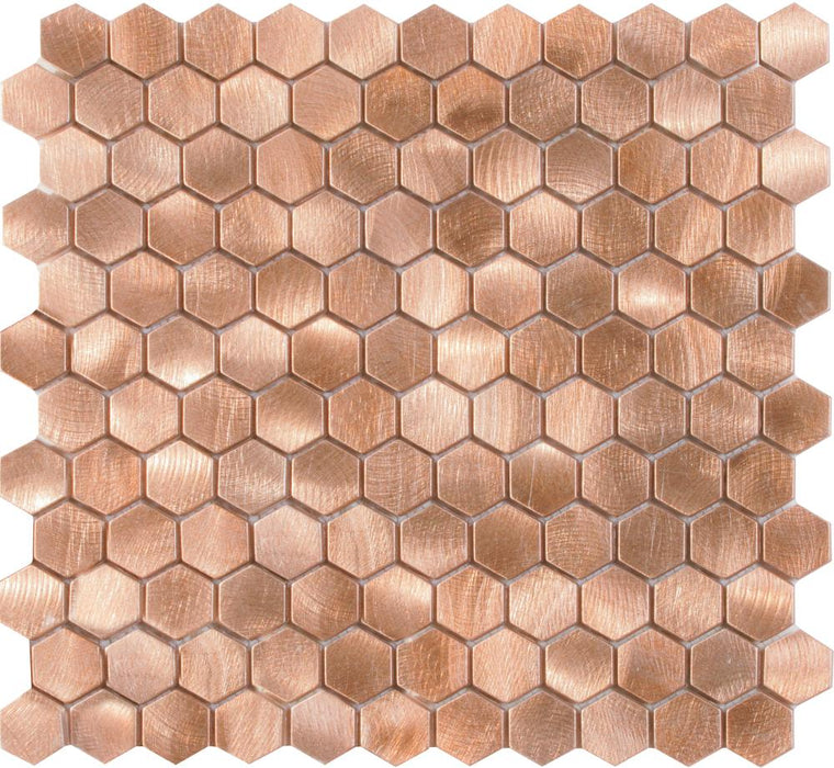 Dune 187957 REFLECTIONS 29x30,5 Mosaico Hexagonal Cobrizo