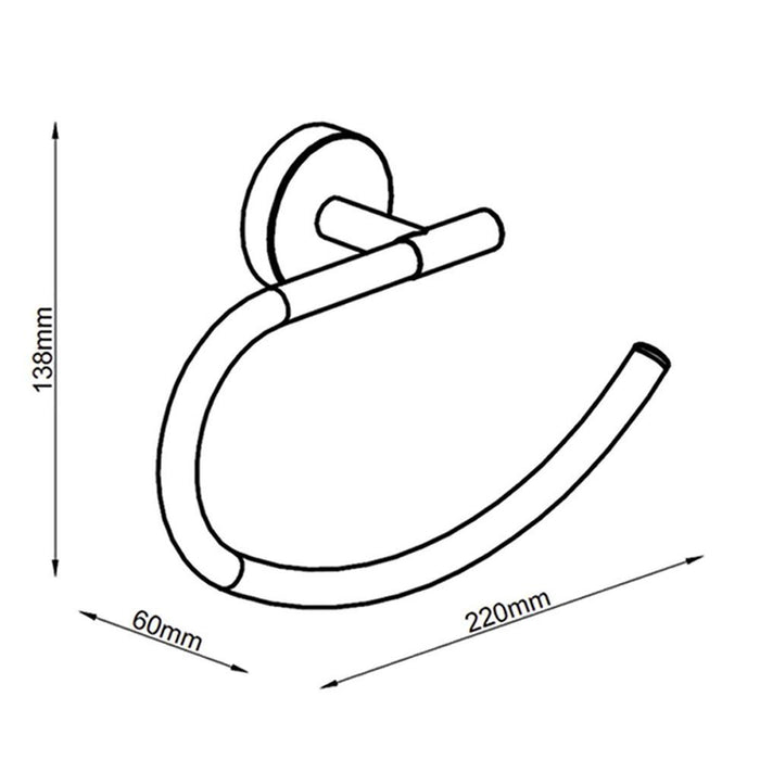 OXEN 324664 MEDINA Towel Ring Stainless Steel