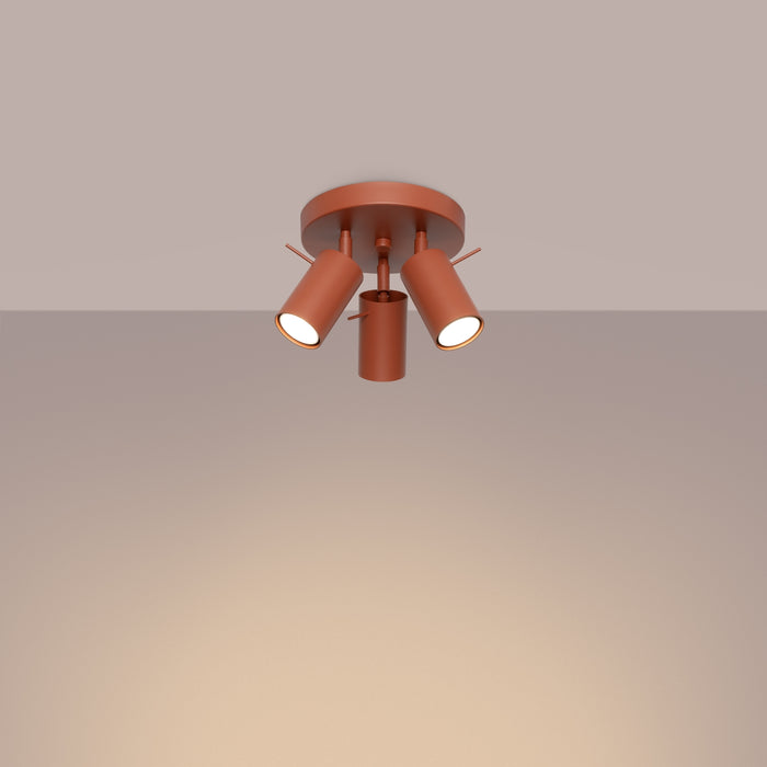 SOLLUX SL.1509 Plafón RING 3P rojo ocre ocre rojo