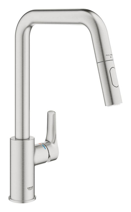 GROHE 30 619 DC0 EUROSMART Monomando de fregadero 1/2" acero