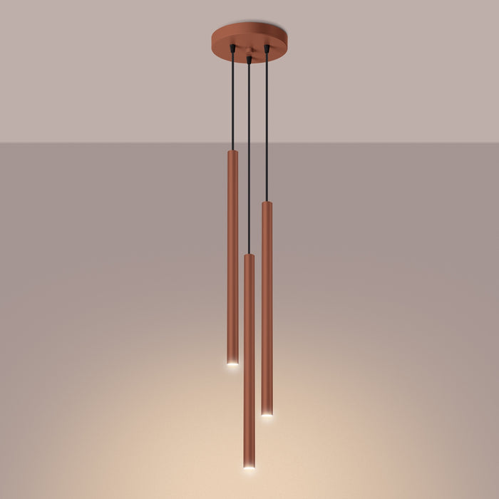 SOLLUX SL.1527 Lámpara colgante PASTELO 3P rojo ocre ocre rojo